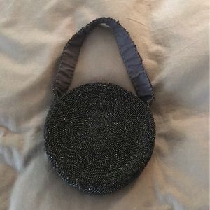 Vintage Black Beaded Purse